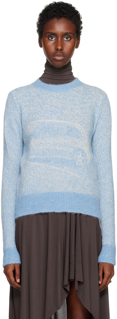 Shop Paloma Wool Blue Cotxe Sweater In C/119 Soft Blue
