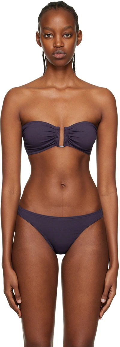 Shop Eres Navy Show Bikini Top In 0116523e Bain De Min
