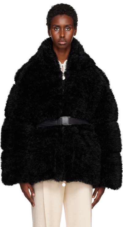 Shop Ienki Ienki Black Michlin Down Jacket In Fluffy Black