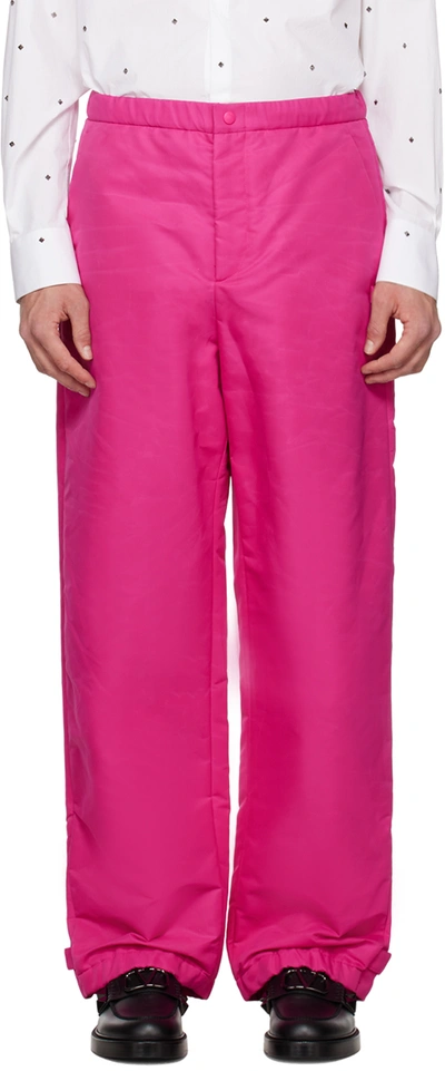Valentino Stud-detail Cargo Trousers In Uwt Pink Pp