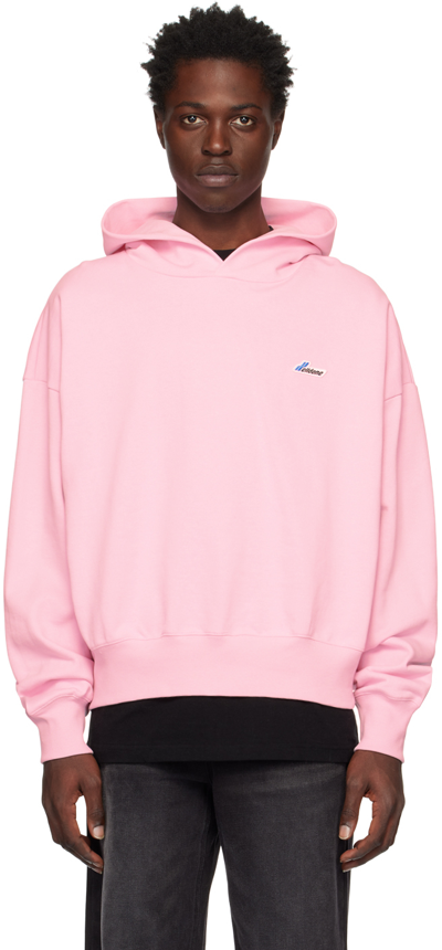 Shop We11 Done Pink Embroidered Hoodie
