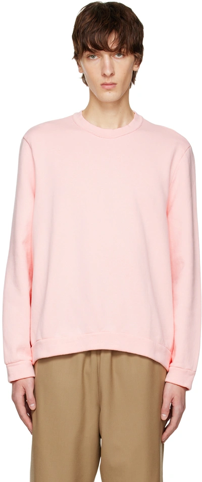 Shop Camiel Fortgens Pink Raw Collar Sweater