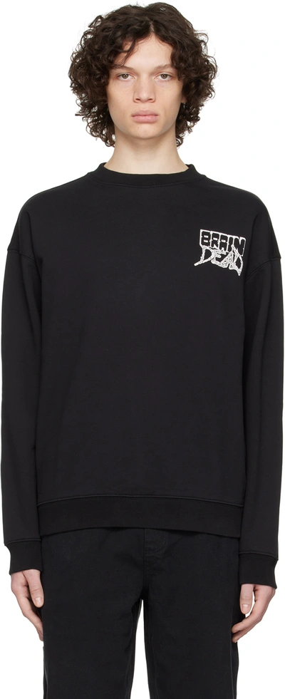 Brain Dead Black Sludge Sweatshirt In Black
