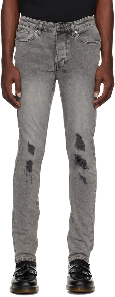 Shop Ksubi Gray Chitch Prodigy Trashed Jeans In Grey