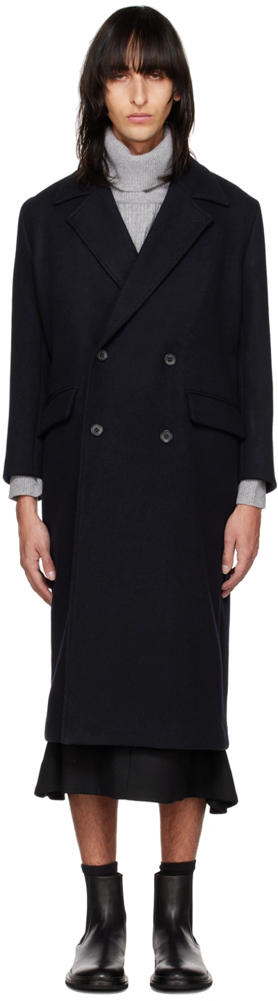 Shop Rito Structure Navy Super170 Taylord Coat