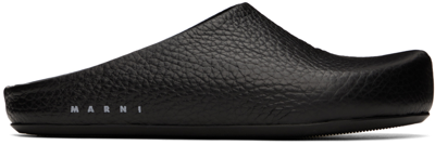 Shop Marni Black Fussbett Sabot Loafers In 00n99 Black