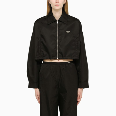 Shop Prada Black Re-nylon Short Jacket