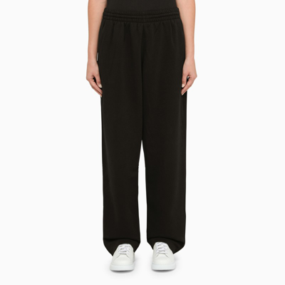 Shop Wardrobe.nyc Black Cotton Jogging Trousers