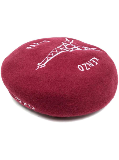 Shop Kenzo Beret In Red