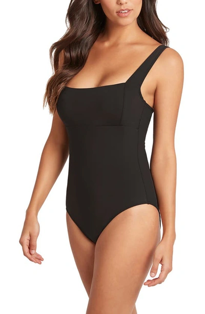 Shop Sea Level Underwire One-piece Swimsuit In Black