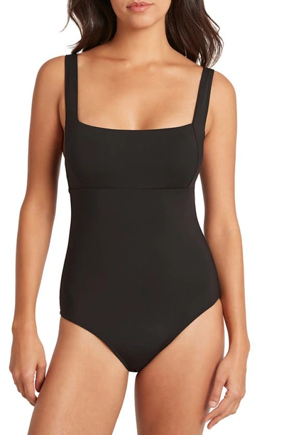 Shop Sea Level Underwire One-piece Swimsuit In Black