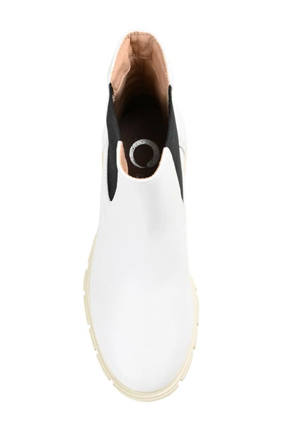 Journee Collection Tru Comfort Tatiana Lug Sole Chelsea Boot In White