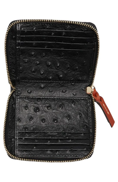 Shop Dooney & Bourke Leather Zip Wallet In Black