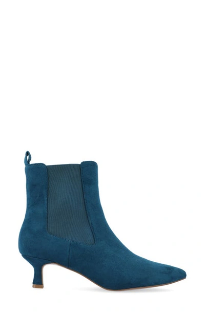 Journee Collection Elitta Vegan Leather Chelsea Bootie In Blue