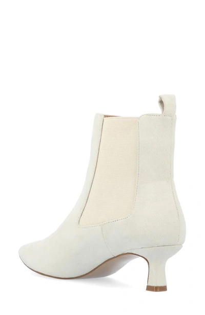 Journee Collection Elitta Vegan Leather Chelsea Bootie In Ivory