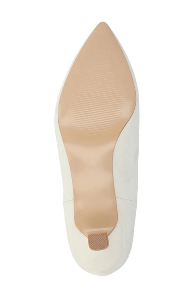 Journee Collection Elitta Vegan Leather Chelsea Bootie In Ivory