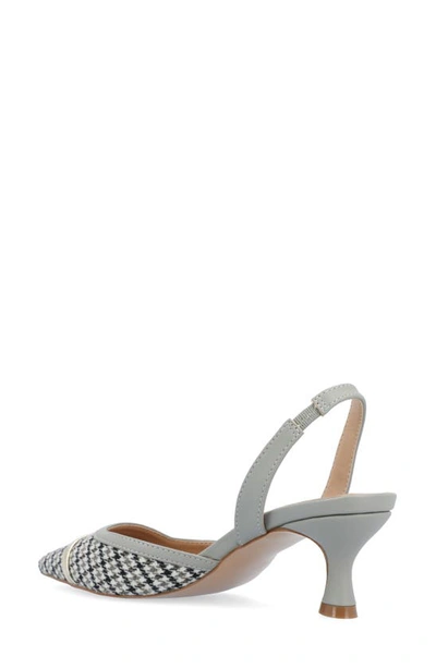 Journee Collection Nellia Slingback Pointed-toe Pump In Grey