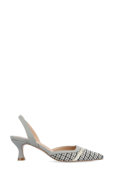 Journee Collection Nellia Slingback Pointed-toe Pump In Grey
