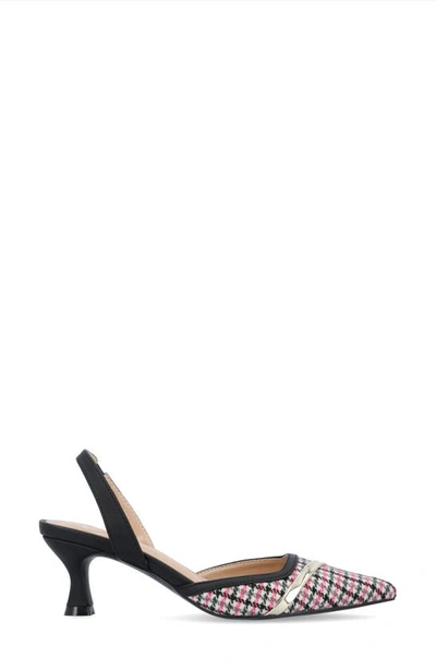Journee Collection Nellia Slingback Pointed-toe Pump In Black