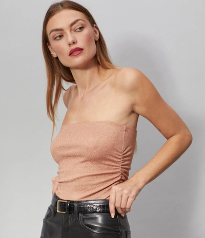 Michael Stars Alexis Shine Tube Top In Terra