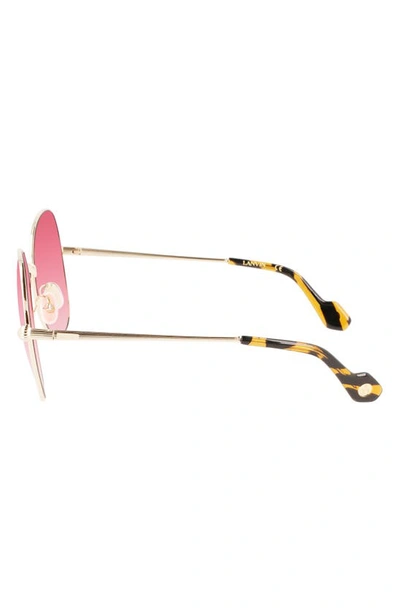 Shop Lanvin Arpege 59mm Tinted Round Sunglasses In Gold/ Gradient Coral