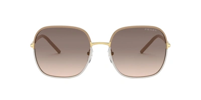 Shop Prada Pr 67xs 09g3d0 Square Sunglasses In Brown