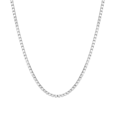 Shop Aurate New York Classic Diamond Tennis Necklace In Yellow