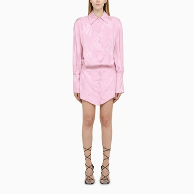 Shop Attico Silvye Pink Jacquard Dress