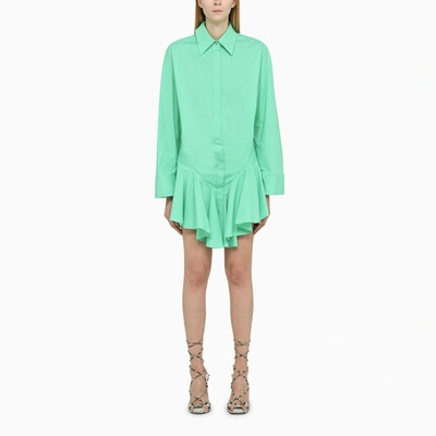 Shop Attico The  | Silvye Green Poplin Dress