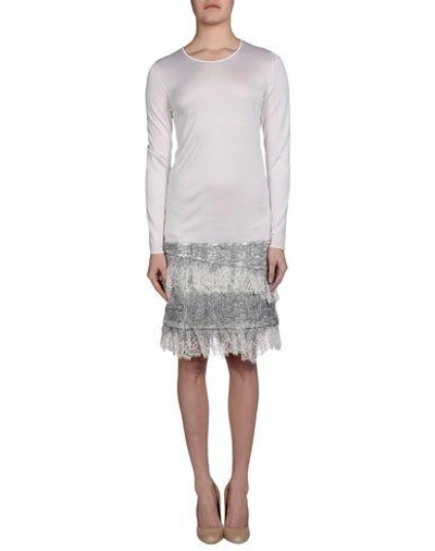 Shop Jay Ahr Knee-length Dress In Ivory