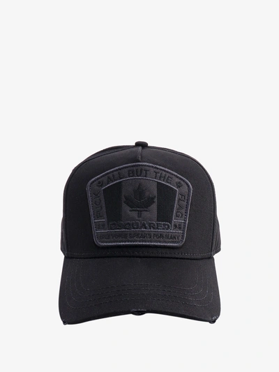 Dsquared2 D2 Patch Baseball Cap In Black