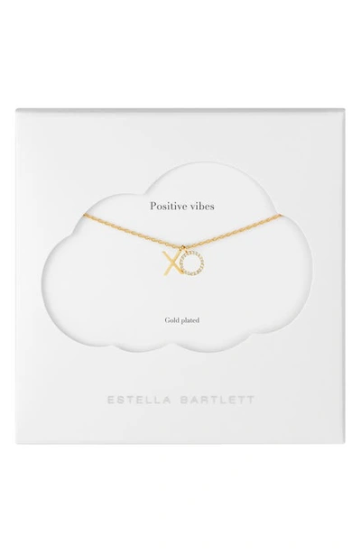 Shop Estella Bartlett Positive Vibes Pendant Necklace In Gold
