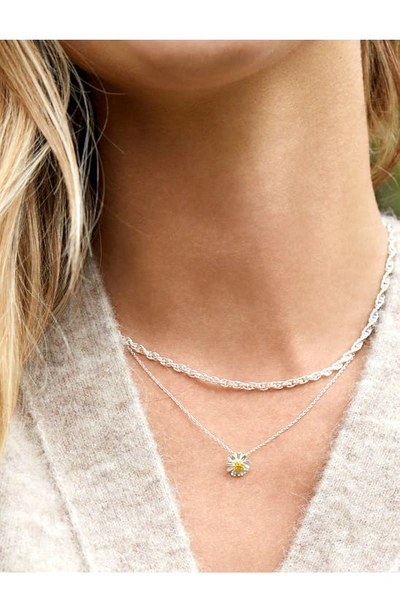 Estella Bartlett Wildflower Necklace In Silver