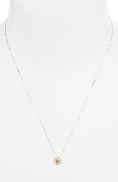 Shop Estella Bartlett Wildflower Necklace In Silver