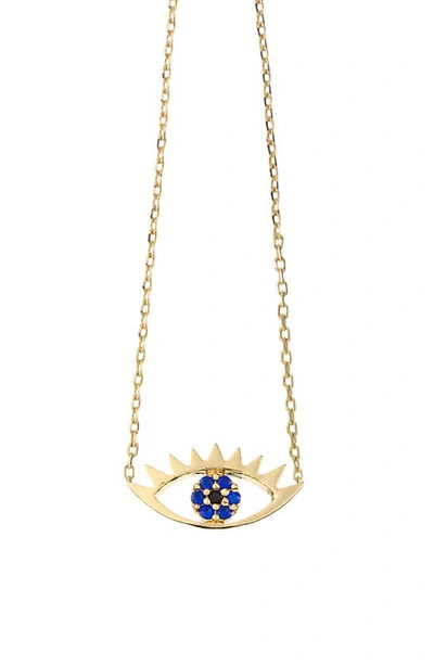 Estella Bartlett Happy Thoughts Eye Pendant Necklace In Gold