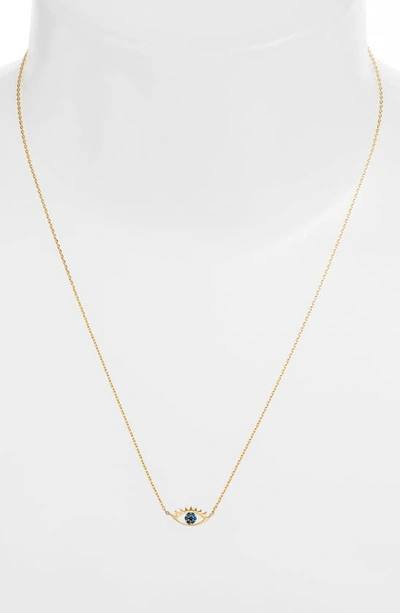 Estella Bartlett Happy Thoughts Eye Pendant Necklace In Gold