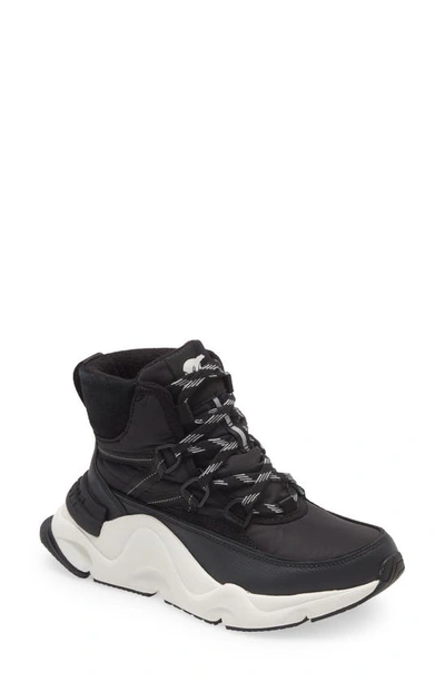 Sorel Kinetic Rnegd Waterproof High Top Sneaker Boot In Black Black
