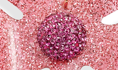 Shop Lele Sadoughi Crystal Lily Drop Earrings In Diva Pink