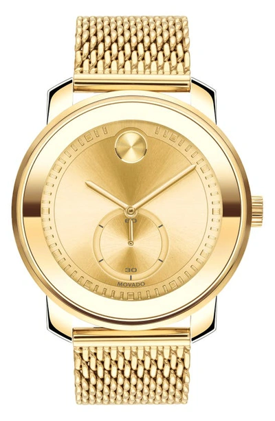 Shop Movado Bold Mesh Bracelet Watch, 45mm In Gold