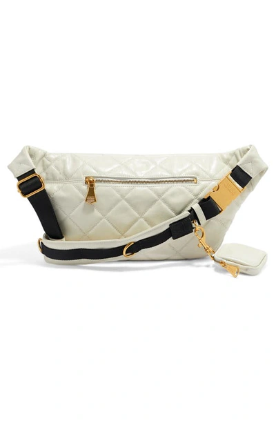 Shop Aimee Kestenberg Outta Here Large Belt Bag In Vanilla Ice Quilted