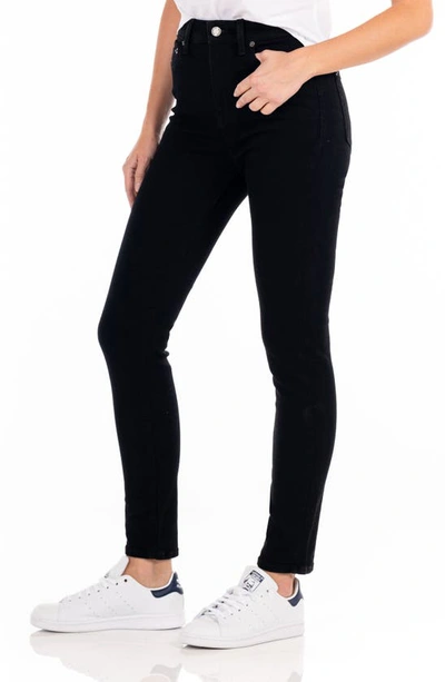 Shop Modern American Soho High Waist Ankle Skinny Jeans In Solid Blk