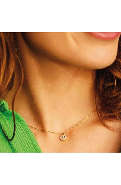 Estella Bartlett Pavé Smiley Face Necklace In Gold