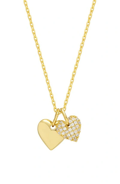 Shop Estella Bartlett Double Heart Charm Necklace In Gold