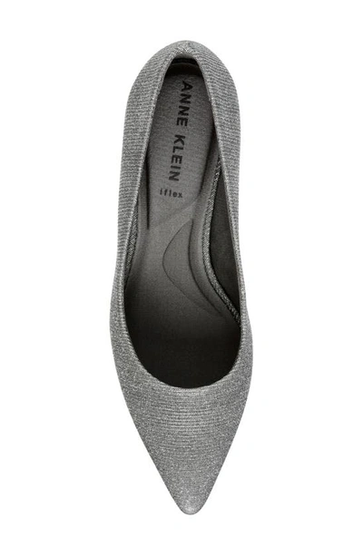 Shop Anne Klein Benedette Pointed Toe Pump In Silver
