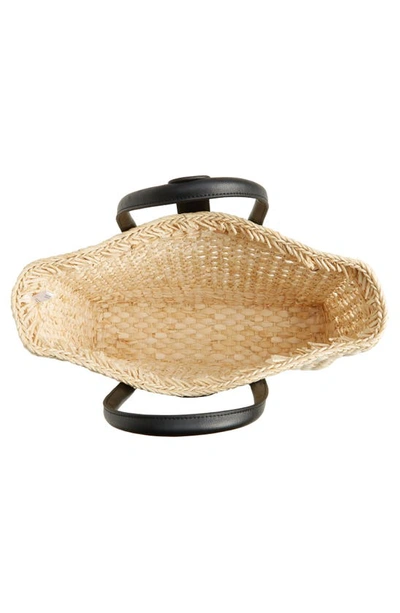 Btb Los Angeles Oversize Jules Rattan Tote In Natural Black
