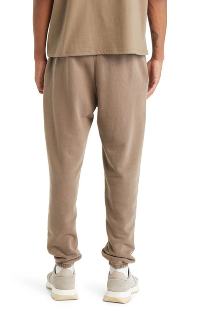 Shop Elwood Core Organic Cotton Brushed Terry Sweatpants In Vintage Brown