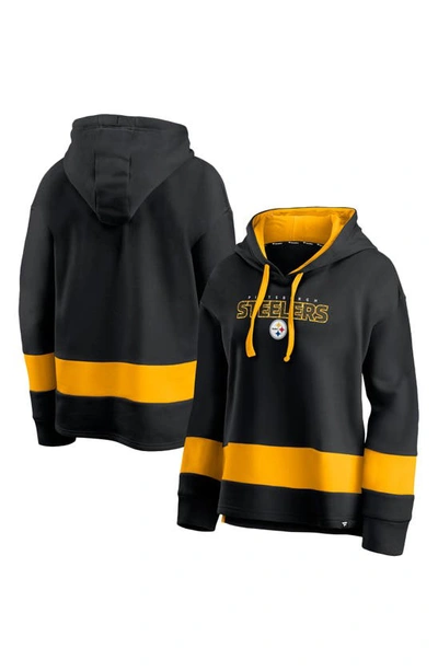 Shop Fanatics Branded Black/gold Pittsburgh Steelers Colors Of Pride Colorblock Pullover Hoodie