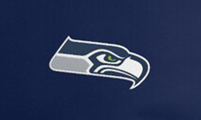 Shop Fanatics Branded College Navy/neon Green Seattle Seahawks Block Party Team Authentic Quarter-zip Jac