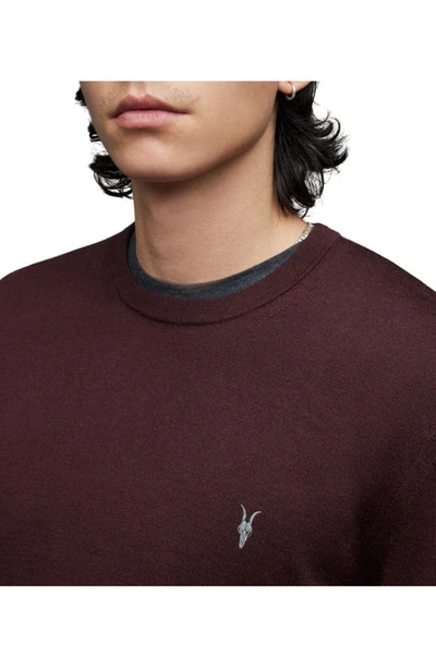 Shop Allsaints Mode Slim Fit Wool Sweater In Beaujolais Red