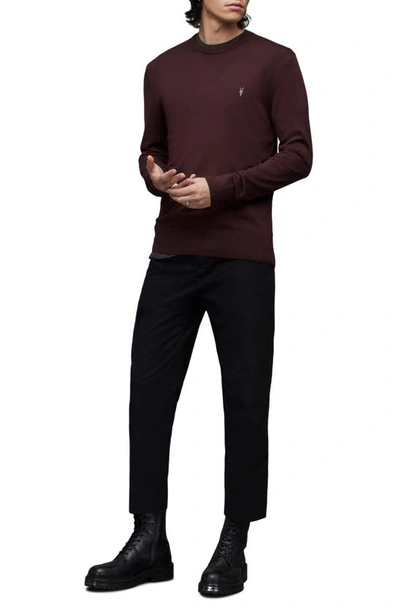 Shop Allsaints Mode Slim Fit Wool Sweater In Beaujolais Red